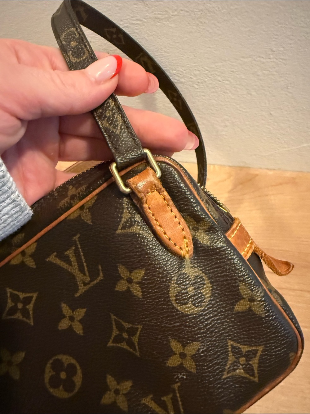 Authentic Louis Vuitton Monogram Pochette Marly Bandouliere Crossbody Bag - Picture 8 of 15